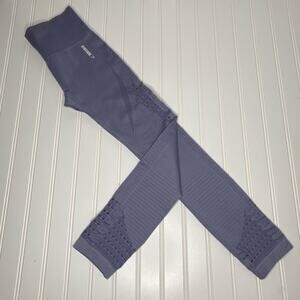 Gymshark Women's Purple Elastic Waist Straight Leg 7/8 Leggings Size XS